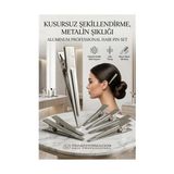 Uravas Store 8'li Profesyonel Alüminyum Saç Pensi Seti Metal Toka Saç Pensi 720577