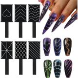 Uravas Store 9lu Set Kedi Gözü Oje Için Mıknatıs Karışık Efekt Cat Eye Magnet