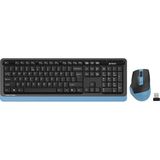 Uravas Store A4 Tech FG1035 Q Türkçe Fn-Multiedya Klavye+ Optik Mouse Kablosuz Klavye Mouse Set (Siyah-Mavi)