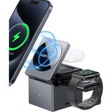 Uravas Store Acefast Katlanabilir Kablosuz Masaüstü Hızlı Şarj Standı - 23W Kablosuz Şarj Çıkışlı - Magsafe, Apple Watch ve Airpods Uyumlu - E18
