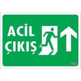 Uravas Store Acil Çıkış Uyarı Levhası 17,5X25 KOD:943