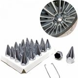 Uravas Store Aee® Bijon Kapağı Seti 20 Adet – Krom Jant Bijon Koruma Kapağı (17MM / 19MM) Oto Jant Somun Kapak Seti (Sivri, 19MM)