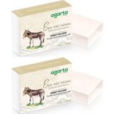 Uravas Store Agarta El Yapımı Doğal Sabun, Eşek Sütü, 150 Gr, 2 Li Set