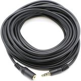 Uravas Store Alfais AL-4807 3.5 mm Kulaklık Ekleme Uzatma Kablosu Dişi Erkek, Siyah, 10 Metre
