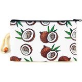 Uravas Store Alp Collection Hindistan Cevizi Desenli Kalemlik Fermuarlı Makyaj Çantası Orta Boy 12CM x 20CM
