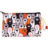 Uravas Store Alp Collection Kedi Köpek Patisi Desenli Kalemlik Fermuarlı Makyaj Çantası Orta Boy 12 cm x 20 cm