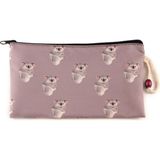 Uravas Store Alp Collection Sevimli Kuala Desenli Kalemlik Fermuarlı Makyaj Çantası Büyük Boy 14 cm x 23 cm