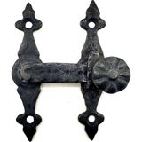Uravas Store Antika Tarz Dekoratif Pirinç Kapı, Pencere Mandalı - 82X65 Mm, Oksit