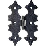 Uravas Store Antika Tarz Dekoratif Pirinç Lale Menteşe - 104X77 Mm, Oksit