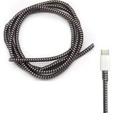 Uravas Store Aputue Spiral Kablo Koruyucu, 2 Adet 1.6m Hayvanlara Karşı Kabloları Koruma, Kulaklık Kablosu Için Spiral Kablo Kılıfı, Telefon Kablosu ve USB Kablosu Için Koruyucu (Lazer Siyah)