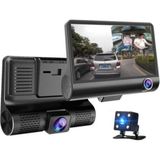 Uravas Store Araç Içi Kamera Gece Görüşlü 3 Kameralı 4 Inç 1080P Yol Kayıt Kamerası Geri Vites