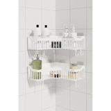 Uravas Store Ata Home Banyor Köşe Yapışkanlı Banyo Rafı, 2'li Banyo Düzenleyici, Duvar Duş Rafı Bany Organizer Şampuanlık