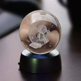 Uravas Store Ayda Oturan Astronot Temalı Işıklı Cam Küre