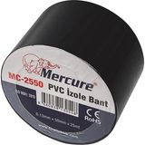 Uravas Store BADEM10 Elektrikçi Bandı Siyah Izole Elektirik Kablo Bant Bandı Pvc 0.13 mm Kalınlık 50 mm Geniş 25 Metre