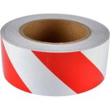 Uravas Store BADEM10 Reflektörlü Reflektif Fosforlu Şerit Bant 7.5 cm 1 Metre Ikaz Bandı Kırmızı Beyaz
