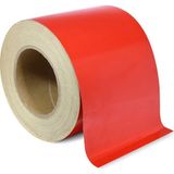 Uravas Store BADEM10 Reflektörlü Reflektif Fosforlu Şerit Bant Kırmızı Düz Ikaz Bandı 12 cm x 1 mt