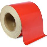Uravas Store BADEM10 Reflektörlü Reflektif Fosforlu Şerit Bant Kırmızı Düz Reflekte Ikaz Bandı 10 cm 1 Metre