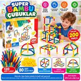 Uravas Store Bambu Çubuk Seti 200 Parça Pratik Kullanım
