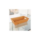 Uravas Store Bambu Ekmek Sepeti 23X13X7CM, Evonox Bambu Ekmeklik, Bambu Ekmek Sunumluk