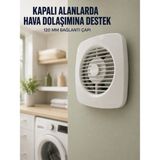 Uravas Store Banyo Wc Mutfak Aspiratörü 16 W 120 mm Havalandırma ve Hava Tahliye Fanı - Lisinya