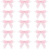 Uravas Store Baotongle 30 Adet 7,62 cm Pembe Bükümlü Kravat Fiyonkları Ikram Çantaları Için Saten Kurdele Fiyonklar Paket El Işi Hediye Paketleme Dekorasyonu Için (Pembe, 3 Inç)