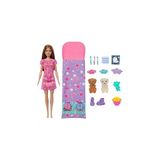 Uravas Store Barbie ve Köpekçikleri Pijama Partisi Barbie ve Köpekçikleri Pijama Partisi Oyun Seti, 2 Oyuncak Köpek Figürü, 10'dan Fazla Aksesuar ve Renk Değişimi HXN01
