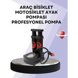 Uravas Store Basınç Saatli Ayak Pompası Bisiklet ve Araç Uyumlu