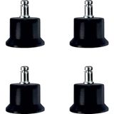 Uravas Store Bekleme Bingo Ayak Geçmeli Pimli - 50MM - Siyah 11MM HKS282 - 4 Adet