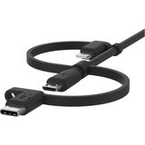 Uravas Store Belkin Evrensel Kablo (3'ü 1 Arada Usb-C, Lightning, Micro-Usb Şarj Kablosu) Akıllı Telefonları, Tabletleri, Güç Bankalarını ve Daha Fazlasını Şarj Edin (3,3 Ft/1 M)
