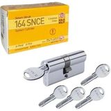 Uravas Store Bijutek Kale Kilit 164 Snce Barel 68MM 5 Anahtarlı Kapı Kilidi Göbeği (Nikel, 68MM)