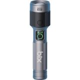 Uravas Store Bix Flashlight BX2101FL 30W Led, Max. 1450 Lümen Parlaklık ve 690 Metreye Kadar Uzun Menzilli Şarj Edilebilir, LED Güç Göstergeli Çok Modlu Acil Durum ve Kamp Kompakt El Feneri