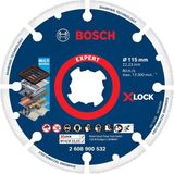 Uravas Store Bosch 1x Expert Diamond Metal Wheel X-Lock Kesme Diski 115 mm (Dökme Demir, Paslanmaz Çelik, Çelik, Demir Içermeyen Metalle, Ø 115 Mm, Aksesuar Küçük Avuç Taşlama Makinesi)