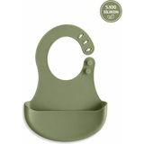 Uravas Store Bpa İÇERMEYEN%100 Silikon Bebek Mama Önlüğü Kaydırmaz Cepli Bebek Önlüğü Yeşil
