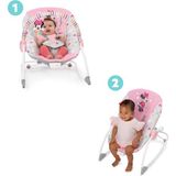 Uravas Store Bright Starts Disney Bebek Minnie Mouse'u Titreşimli ve Çıkartılabilir Oyuncak Çubuğuna Sahip, Bebekten Yürümeye Başlayana Sallanan Oyuncaklı Beşik - Forever Besties, Yenidoğan ve Üzeri