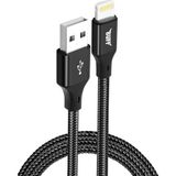 Uravas Store Buff BL71 USB To Lightning 2.4A 1.2m Örgülü Data ve Şarj Kablosu (Siyah)