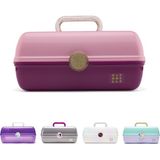 Uravas Store Caboodles On-The-Go Kız Makyaj Kutusu, Menekşe Üzerinde Iki Renkli Pembe, Sert Plastik Makyaj Düzenleyici Kutusu, Dahili Ayna, Güvenli Seyahat Için Güvenli Mandal, Büyük Eşyalar Için Geniş Saklama