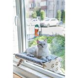 Uravas Store Cama Asılan Vantuzlu Kedi Yatağı (Gri, Large)