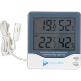 Uravas Store CH-927 Dijital Iç Dış Sıcaklık Nem Ölçer, Termometre Higrometre, Çift Sensörlü, Max Min Hafızalı