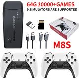 Uravas Store Çift Kişilik Beyaz Retro Oyun Konsolu Oyunlu Nostalji Joystick Ps1 Atari Sega Uyumlu