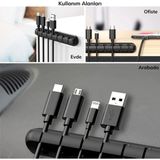 Uravas Store Çok Amaçlı Kablo Tutucu Akrilik Güçlü Yapışkanlı Organizer Düzenleyici 16 Parça Set Kolay Ku