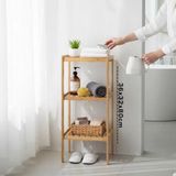 Uravas Store Çok Amaçlı Raf - Organizer 3 Katlı Ahşap - Bambu 36X32X80CM (5528)