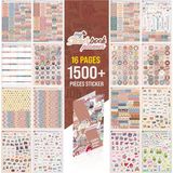 Uravas Store Colortouch Planner Sticker Set - 1500+ Adet Çıkartma - Takvim, Ajanda, Günlük, Planlayıcı, Not Defteri, Journal Için Düzenleyici Etiketler - Scrapbook Sticker - Stickeralbum - 3 Aylık Sticker Book