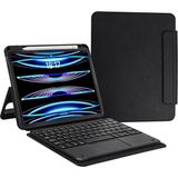 Uravas Store Constraın - iPad Pro 11 2024 ile Uyumlu Asma Border Keyboard Bluetooh Bağlantılı Standlı Klavyeli Tablet Kılıfı - Siyah