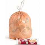 Uravas Store Cook Büzgülü Çöp Torbası, Orta Boy, 55 x 60 Cm, 15 Yaprak, Vanilya Kokulu, Krem