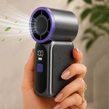 Uravas Store Coverzone 9CMX4CM Ultra Mini En Küçük El Fanı Taşınabilir Şarjlı Dijital Göstergeli Ayarlanabilir Hız Kademeli Taşınabilir Soğutucu Fan Usb-C Şarjlı Masaüstü Seyahat Ofis Kamp Için Vantilatör Fs-24