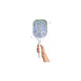 Uravas Store Coverzone Bas Çek Düğmeli USB Şarjlı Elektrikli Sinek Öldürücü Raket LED Işıklı, 50X21 Cm, Type-C Şarjlı Sivrisinek ve Haşere Öldürücü Raket 3000-3500V | Glr 219D (Beyaz)