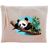 Uravas Store Dalda Panda Baskılı Makyaj Çantası Bej, LH78326904812361231