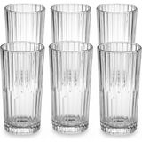 Uravas Store Deconox 6'lı Kesme Kristal Desenli Cam Bardak Seti - Klasik Tasarım Su, Meşrubat ve Ikram Bardağı Takımı (320 Ml)