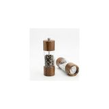 Uravas Store Deconox Akasya Ahşap Detaylı Akrilik Tuz ve Karabiber Öğütücü - Paslanmaz Metal ve Porselen Mekanizmalı Şeffaf Baharat Değirmeni (15 Cm, 1 Adet)