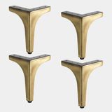 Uravas Store Dekor 17 cm 4 Adet Antik Metal Mobilya Ayağı Sağlam Sehpa Masa Koltuk Tv Ünitesi Modern Destek Ayak